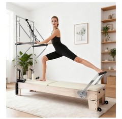 Pilates Reformer, Wooden Reformer Pilates Machine with Tower & Mat Brand New