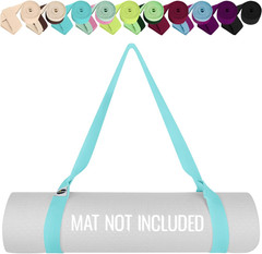 Yoga Mat Strap – 30+ Colors – Adjustable Mat Holder Sling Carrier for All Mats [