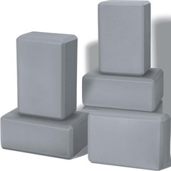 6 Pack Yoga Blocks 9 X 6 X 4 Inch Eva Foam Lightweight Non Slip Yoga Props for Y