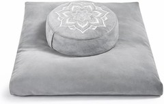 Meditation Cushion Set Buckwheat Hull & Memory Foam Adjustable Floor Pillow