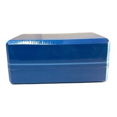 SEALED Hugger Mugger 4″ Foam Yoga Block Dark Blue Lightweight Support Prop NEW