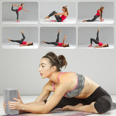 2-Pack Yoga Blocks, High-Density 9″X6″X3″ Yoga Brick Foam Blocks Non-Slip EVA