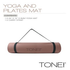 Yoga Mat 1/4″ Thick Non Slip Exercise & Pilates Mat for Home Workouts with Ca…