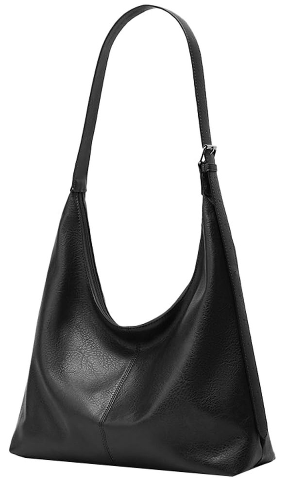 Slouchy Tote Bags for Women Retro Vegan Leather Shoulder Crossbody Bag Faux L…