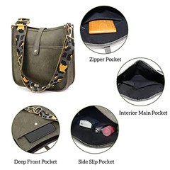 Crossbody Bags for Women, Vegan Leather Crossbody Shoulder Bag Guitar Grey
