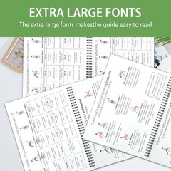 Chair Yoga for Seniors Over 60 Book & Chart, Gentle 8.5×11 inches, navy blue