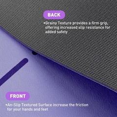 Yoga Mat 8mm Thick Non Slip Workout Mat 72″x 26″x 0.31″ Large Exercise Mat W/