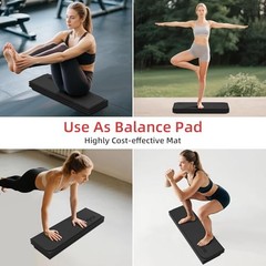 Foldable Yoga Excercise Mat 71″L x 24″W, Odourless Light Weight 75″Lx32″W Black