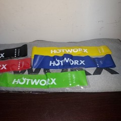 HotWorx Yoga Fitness Bundle Towel(30 x 79) ,2 Resistance Bands, 5 Loop Bands