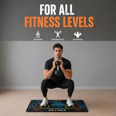 Non-Slip Squat Mat with Foot Position with Number & Color-Coded, 31.5” X