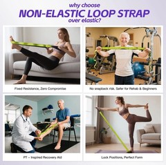 Stretching Strap with Loops – Non Elastic Yoga Straps for Physical Therapy Du…