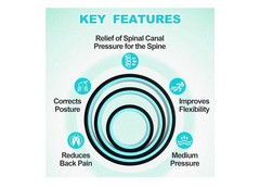 3 Pack Yoga Wheel Set Back Roller for Stretching, Back Pain Relief Spine Support