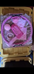 11-Piece Pink Pilates Ring Kit 12in Ring, Ball, Mini Loop Bands, Yoga Strap