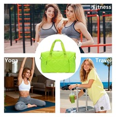 Sports Tote Gym Bag for Women, Travel Duffel Bag, Shoulder Weekender Overnigh…