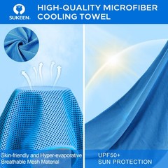 Sukeen 4 Pack Cooling Towels 40X12 Cooling Neck Wraps Ice Towel Soft Breathable