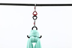 Green Aerial Yoga Hammock Fabric Cloth With Extension Straps 200kg