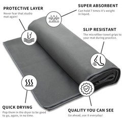 MIAOMIAO Non-Slip Hot Yoga Towel Set,Super Absorbent Microfiber in, 24.5″ x 7…