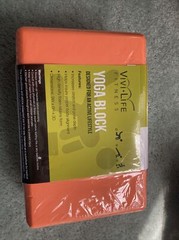 VIVI LIFE YOGA BLOCK ORANGE 9w X 6h X 3D Brand New!