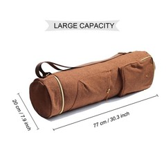 ESVAN Yoga Mat Bag with Multi Pockets Drawstring Yoga Mat Carrier Pilates Exe…