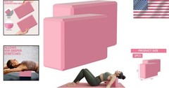 Supportive EVA Foam Yoga Blocks – Non-Slip Design for Deepening Stretches 2-Pack