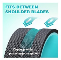 Zomyove 3-Pack Yoga Wheels Back Pain Relief & Stretching Roller Set