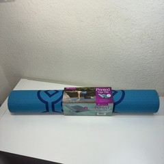 NEW Lotus Printed Blue Yoga 3mm Mat Cushioned Support Textured 24″x68″