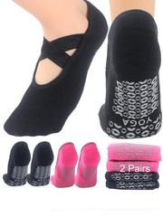 Yoga Socks for Women Non Slip Grip Ballet Dance Home Training Pilates Straps …