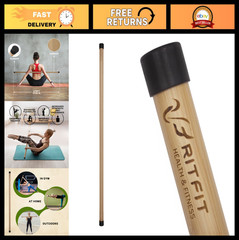 5ft Natural Bamboo Yoga Stick – Versatile Exercise & Stretching Tool for Flexibi