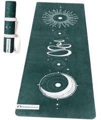 Yoga Mat With Strap 5mm Non Slip Suede & TPE – Eco-Friendly Fitness & Green