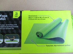 Athletic Works Yoga Mat Lime Green exercise 68 in L x 24 in W x 3 mm thick *NEW*