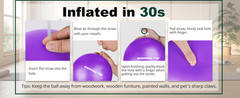 Exercise Ball for Yoga, Pilates & Fitness – Stability Ball Equipment for Home