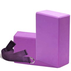 1 Set Yoga Block with Strap Foam Yoga Block Yoga Block Pilates Fitness