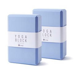 KEEP Yoga Block, High-Density EVA Foam 2 Pack Block 2-Pack-Light Blue