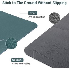 Double-Sided Non-Slip Yoga Mat Portable Foldable Eco-Friendly PVC Workout Mat US