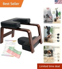 Safe Yoga Headstand Trainer – Lightweight PU and Wood Bench for All Levels