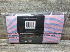 Geometry Pink & Blue Striped Absorbent Fitness Gym Towel 16″x30″