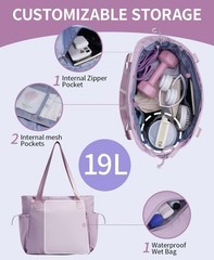 Sportsnew Yoga Mat Bag Tote Yoga Gym Bag-Purple