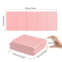 Yoga Mat for Travel, Non-Slip Yoga Mat, Exercise Mat 1/4″ Thick Yoga Mat pink