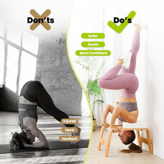 Yoga Headstand Bench, Stand Yoga Chair for Balance Training, Core Strength Build