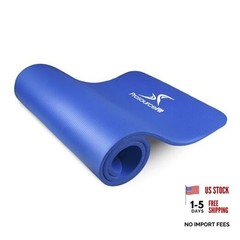 Extra Thick Yoga and Pilates Mat 1/2” (13mm) or 1″ (25mm), 71-inch 1/2″ Blue
