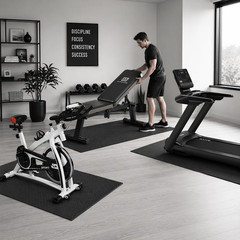 Japard Large Workout Exercise Mat 7′ X 3′, Extra Wide Pilates Mat 7Mm Thick EVA