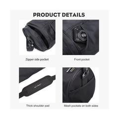 Small Sports Gym Bag Workout Lightweight Duffel Bags for Men and Women Black …