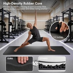 Non-Slip 5mm Thick Yoga Mat – 72″x27″ Exercise Pad for Hot Yoga, Pilates & HIIT