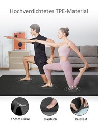 Yoga Mat XXL Non Slip TPE Gym Mat 200x130x1.5cm