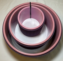 ATIVAFIT Yoga Wheel Exercise Wheel Set of 3 Purple & Pink EUC