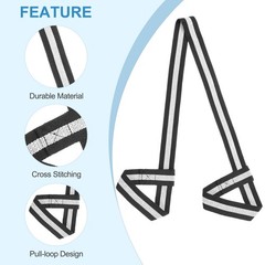 4Pcs Yoga Mat Strap Adjustable Yoga Mat Carrier Straps Sling, Black White