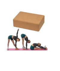 Kaytan Cork Yoga Block Brown Natural 1-Piece Fitness Pilates Meditation
