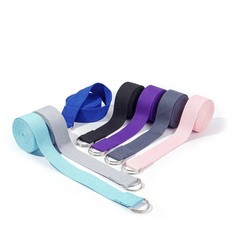 Yoga Strap Cotton 183cm Adjustable D Ring Belt Stretch Exercise Pilates