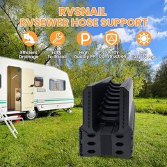 RV Sewer Hose Support Adjustable RV Hose Support Holder Camper Sewer 20FT Black