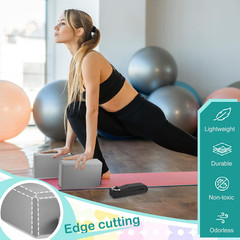 18 Pcs Yoga Blocks and Strap Set Include 12 EVA Foam Yoga Blocks Bulk